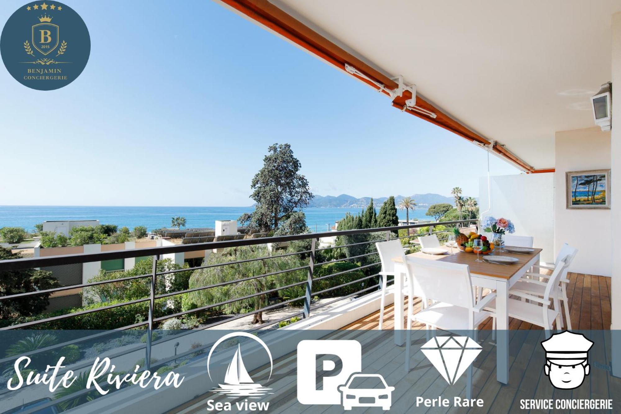 Suite Riviera - Sea View - Clim - 50M Plage - Residence De Standing - Spacieux 180 M2 - Parking Cannes Exterior photo